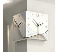 Stoolzfaid Orologio da Parete Moderno,Orologio Ad Angolo Digitale A Doppia Faccia,Letture Chiare E Precise,Non Si Danneggia Facilmente,Adatto per Soggiorno E Camera da Letto