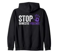 Stop alla consapevolezza della violenza Domestica Survivor Warrior Felpa con Cappuccio