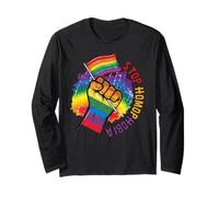 Stop all'omofobia LGBT Flag Pride - Gay Ally LGBTQ Pride Month Maglia a Manica