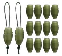 Stop Bead Connettori Dacron 60pcs Connettore Elastico per Alimentatore Esca Da Pesca Supporto Attrezzatura Carpa Rod Accessori Sicuro Blocco Nodo