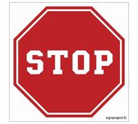 STOP - cartello stradale B-20 30 X 30 CM, PN - PIASTRA LIBRES POLSKA SP