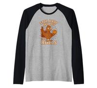 Stop Drop Pass The Rolls Divertente Cena del Ringraziamento Turchia Maglia con Maniche Raglan