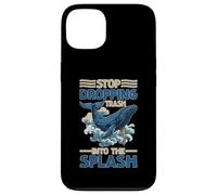 Stop Dropping Trash Into The Splash Inquinamento oceanico Custodia per iPhone 13