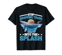 Stop Dropping Trash Into The Splash Inquinamento oceanico - Maglietta