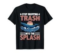 Stop Dropping Trash Into The Splash Inquinamento oceanico - Maglietta