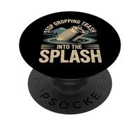 Stop Dropping Trash Into The Splash Ocean Pollution - PopSockets PopGrip Adesivo