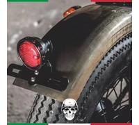 Stop Faro Moto Cafe Racer Scrambler Custom con luce LED e porta targa.