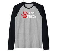 Stop Fascism Resist No Kings America US Protest Anti-Fascism Maglia con Maniche Raglan