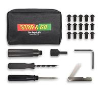 Stop & Go 1000 21 pezzi Tubeless Tire Pocket Plugger Kit di riparazione per forature e appartamenti su auto, moto, ATV, jeep, camion e trattore (15 tappi a funghi)