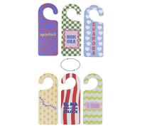 Stop&Go cartello per maniglia in legno MDF, decoro double face, More Amor