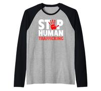 Stop Human Trafficking T-Shirt - End Human Trafficking Maglia con Maniche Raglan