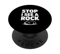 Stop I See A Rock Esilarante Geologia Amante PopSockets PopGrip Adesivo