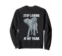 Stop Looking At My Trunk Funny Elephant Pun Design Felpa