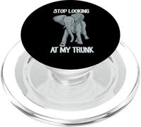 Stop Looking At My Trunk Funny Elephant Pun Design PopSockets PopGrip per MagSafe