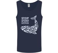 Stop Ocean Plastic Pollution Cambiamento Climatico Uomo Canotta