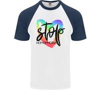 Stop Omofobia GAY PRIDE DAY Consapevolezza Maglietta S/S Da Baseball Per Uomini