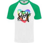 Stop Omofobia GAY PRIDE DAY Consapevolezza Maglietta S/S Da Baseball Per Uomini