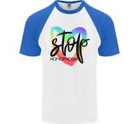 Stop Omofobia GAY PRIDE DAY Consapevolezza Maglietta S/S Da Baseball Per Uomini