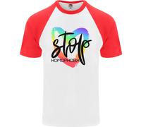 Stop Omofobia GAY PRIDE DAY Consapevolezza Maglietta S/S Da Baseball Per Uomini