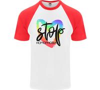 Stop Omofobia Gay Pride Day Consapevolezza Uomo S/S Baseball T-Shirt