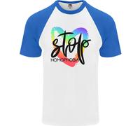 Stop Omofobia Gay Pride Giorno Consapevolezza Uomo S/S Baseball T-Shirt