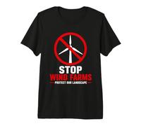 Stop Parchi eolici Nessuna turbina eolica Salva la Natura Maglietta Premium