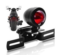 STOP POSTERIORE PER MOTO CAFE RACER CUSTOM NERO ALOGENA PORTATARGA