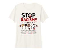 Stop Racism It's Okay to Be Asian Black Arab Normal American Maglietta Premium
