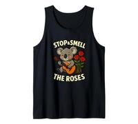 Stop & Smell The Roses Funny Koala Music Citazione Canotta