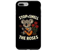 Stop & Smell The Roses Funny Koala Music Citazione Custodia per iPhone 7 Plus/8 Plus