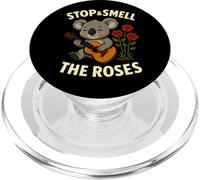 Stop & Smell The Roses Funny Koala Music Citazione PopSockets PopGrip per MagSafe