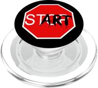 Stop Start Graffiti Design Statement Motivo Motivation Gym PopSockets PopGrip per MagSafe