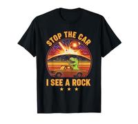 Stop The Car I See A Rock Sarcastico T-Rex Asteroide Dinosauro Maglietta