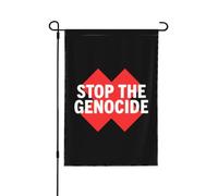 Stop The Genocide Garden Flag 12x18 Inch Double Sided Small Flags for Outside Yard Outdoor Decor Wall Banner