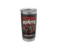 Stop The Robots: AI Resistance Reclaim Future Rebel Bicchiere termico in acciaio inox doppia parete