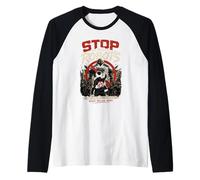 Stop The Robots: AI Resistance Reclaim Future Rebel Maglia con Maniche Raglan