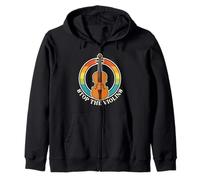 Stop the Violins Violence Violinist Musicician Music Orchestra Felpa con Cappuccio