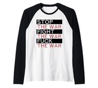 Stop The War (Dichiarazione di Pace) Maglia con Maniche Raglan
