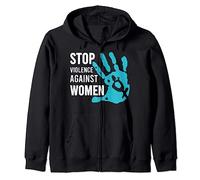 Stop Violence Against - Maglietta da donna Felpa con Cappuccio