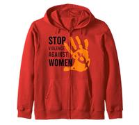 Stop Violence Against - Maglietta da Donna Felpa con Cappuccio