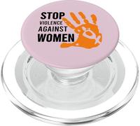 Stop Violence Against - Maglietta da donna PopSockets PopGrip per MagSafe