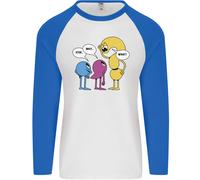 Stop Wait What Divertente Punteggiatura Inglese Leggera Uomo L/S T-Shirt