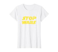 Stop Wars, Fai Pace sulla Terra Maglietta con Stampa Grafica Economica