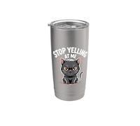 Stop Yelling At Me Sarcasmo dell'umore introverso - Bicchiere termico in acciaio inox doppia parete