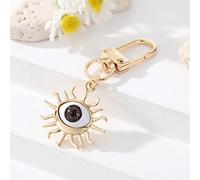 STOPI Portachiavi Sun Flower Evil Eye Portachiavi per Coppia di Amici Lucky Blue Eye Eyeball Bag Car Airpods Box Accessori Gioielli