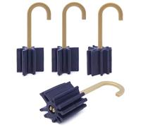 Stopper Fermavento - 4 pezzi - Ammortizzatore per Finestre e Porte Universale in Gomma - 2 tipi - impedisce la chiusura accidentale a causa delle correnti d'aria (Neri)