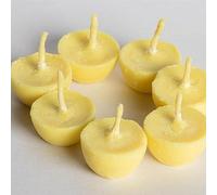 Stoppini Diya per ghee di mucca, durata di combustione 60 minuti, senza cera, per puja, per preghiere nel tempio, chiesa Gurudwara, stoppini per ghee (confezione da 25)