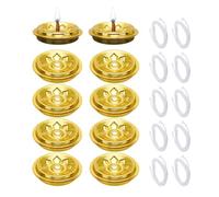 Stoppini galleggianti, lampada ad olio | 20 pezzi Lampade a olio rotondo Wicks Flower Design - Forniture buddiste, decorazione del desktop per il Ringraziamento, Natale