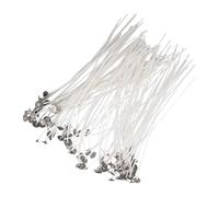 Stoppini in cotone per la realizzazione di , 100 stoppini intrecciati, stoppini in cotone chiaro con linguette per mantenimento in metallo stoppini per la creazione di senza fumo per la