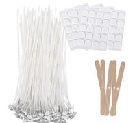 Stoppini per candele,100 pezzi,20 CM,Cotone organico naturale, Stoppino sostenibile, inodore e pulito per la produzione di candele fai da te